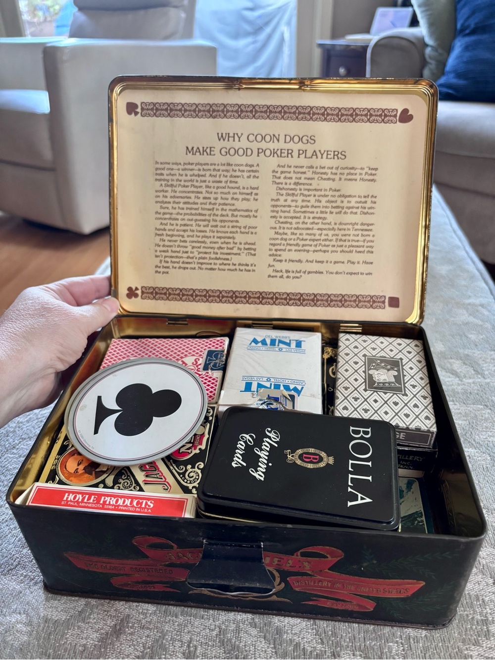Jack Daniels Vintage Decorative Tin and Cards